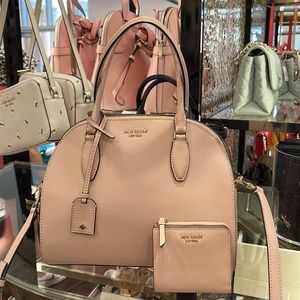 Kate Spade Reiley Large Dome Satchel & Cameron Small L-Zip Bifold Wallet